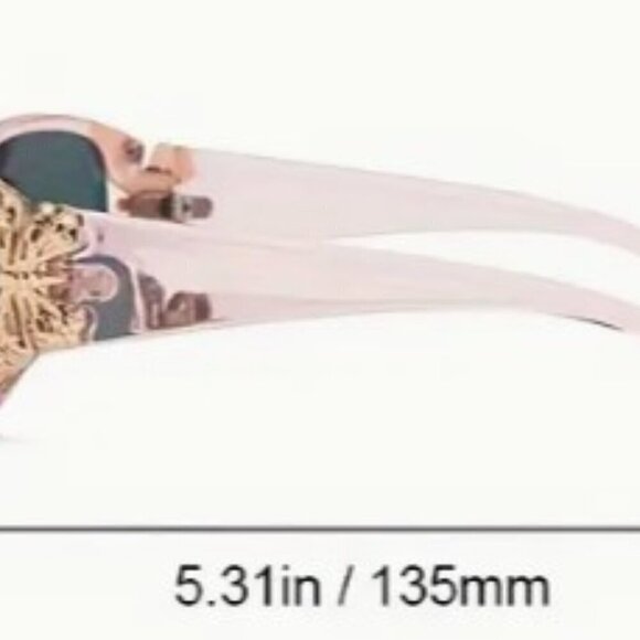 Y2K-inspired Brown Polarized Butterfly Sunglasses Vintage Wrap Around Sunshades - Picture 4 of 8